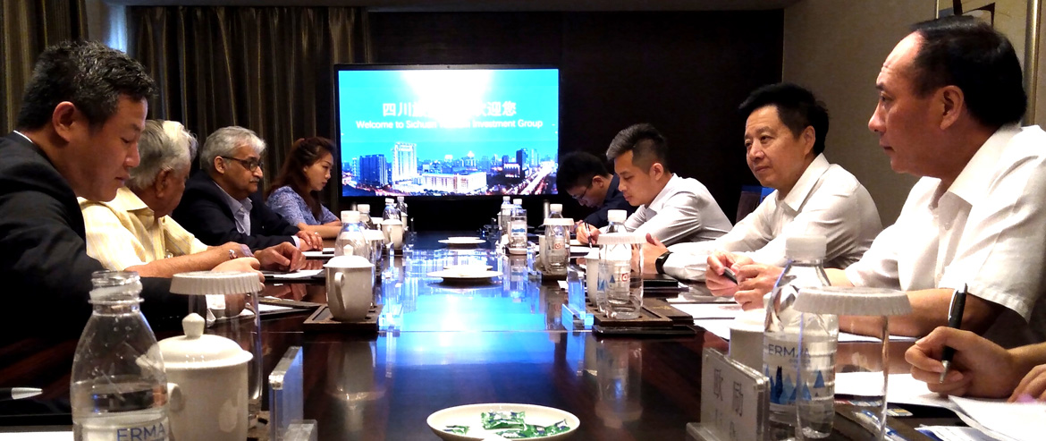 集团党委副书记、副董事长、总经理杨川会见印度靛蓝集团执行董事卡皮尔·巴蒂亚先生一行